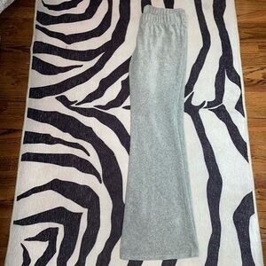 Low waisted grey flair velvet pants